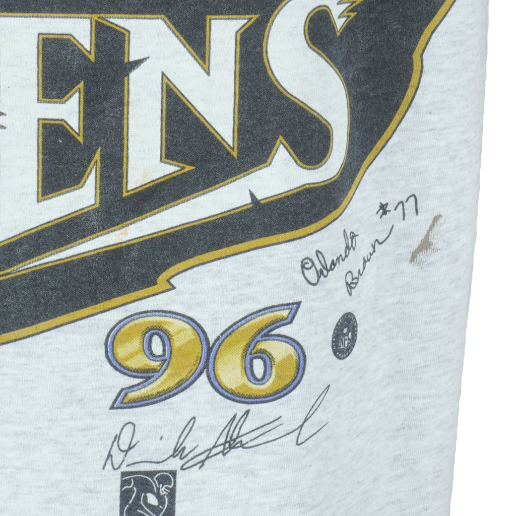 NFL (Shirt Xplosion) - Baltimore Ravens Inaugural Season T-Shirt 1996 X-Large Vintage Retro Football
