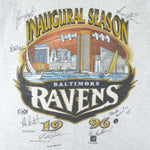 NFL (Shirt Xplosion) - Baltimore Ravens Inaugural Season T-Shirt 1996 X-Large Vintage Retro Football