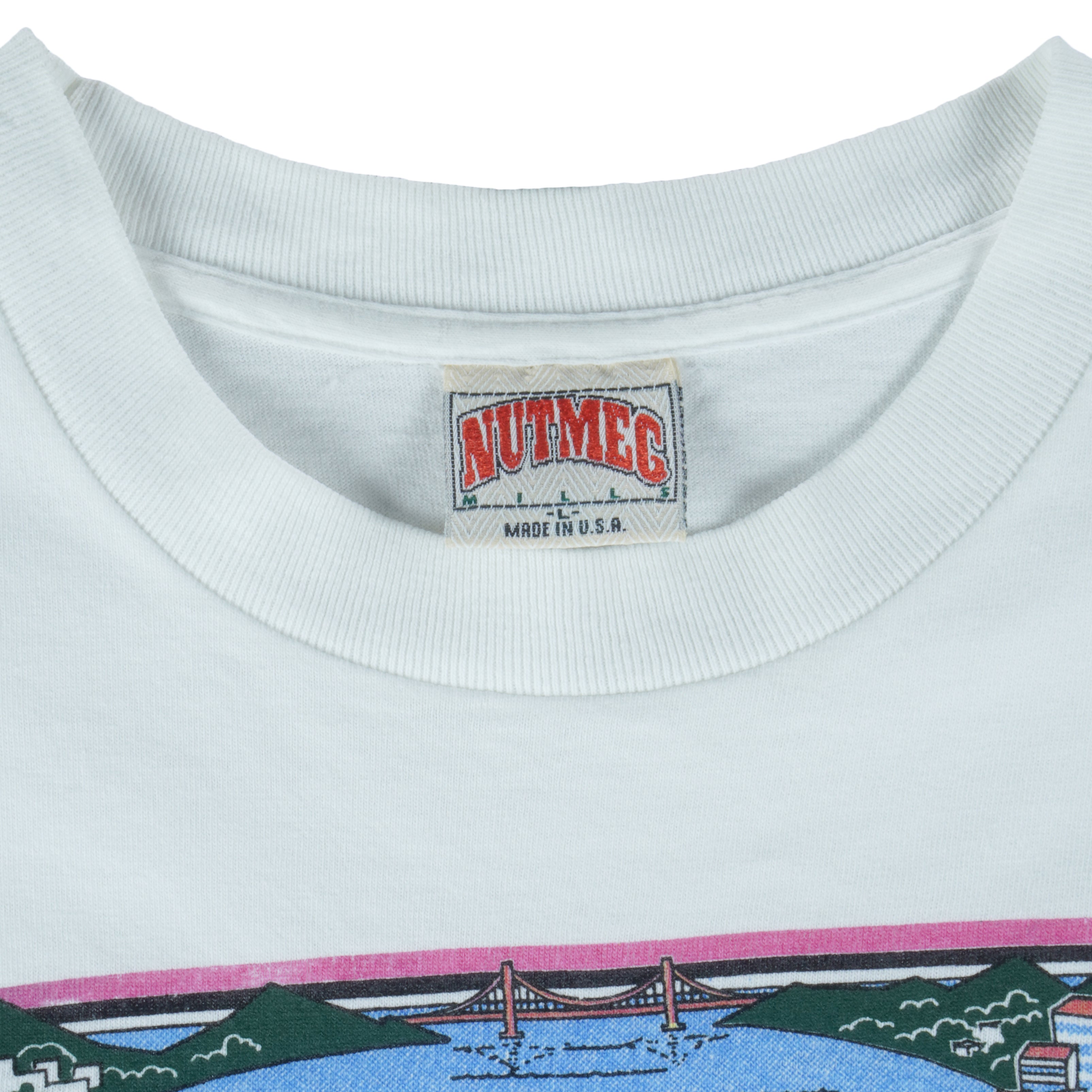 MLB (Nutmeg) - San Francisco Giants VS Oakland Athletics Matchups T-Shirt 1989 Large Vintage Retro Baseball