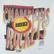 NBA (Magic Johnson T's) - Houston Rockets World Champions T-Shirt 1994 X-Large Vintage Retro Basketball