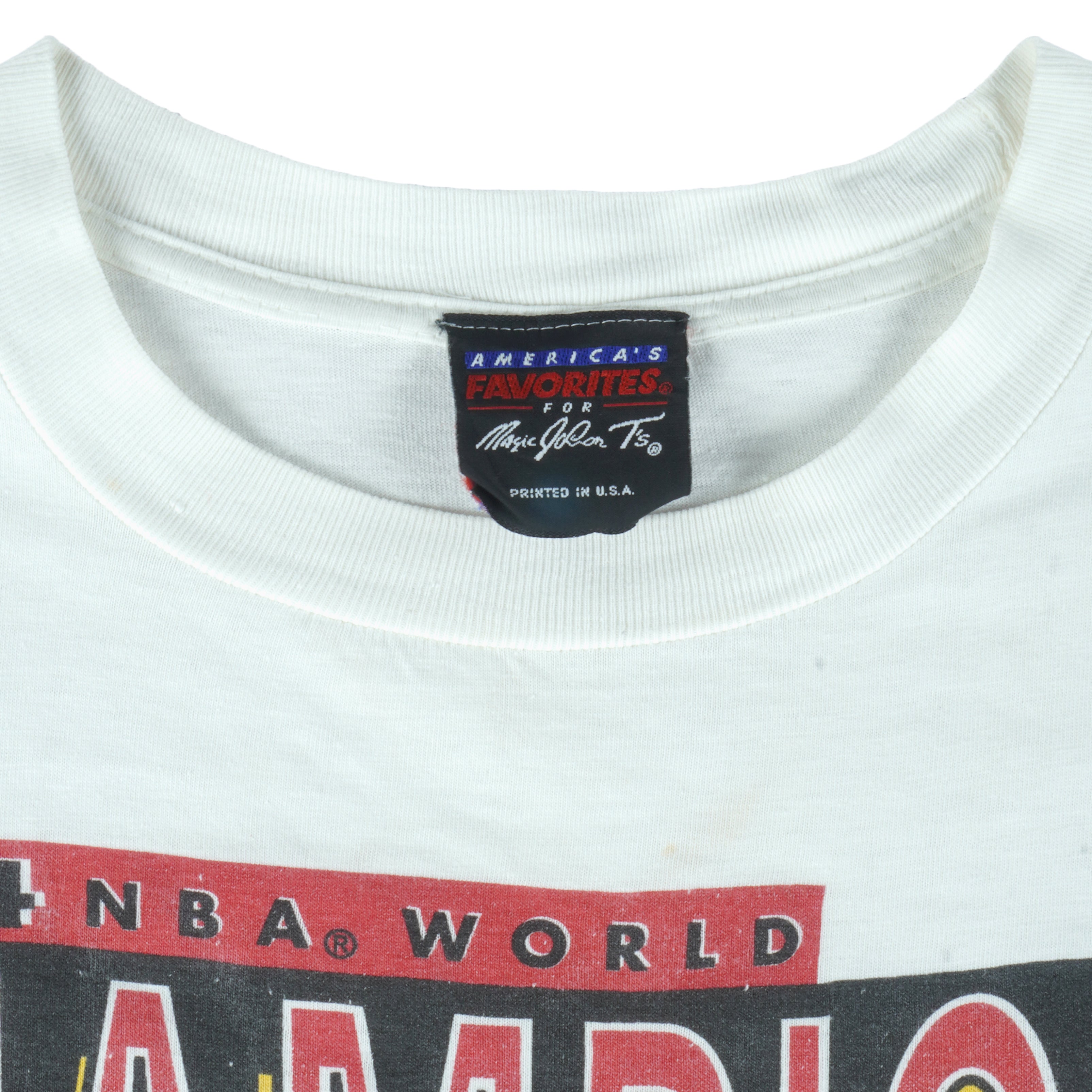 NBA (Magic Johnson T's) - Houston Rockets World Champions T-Shirt 1994 X-Large Vintage Retro Basketball