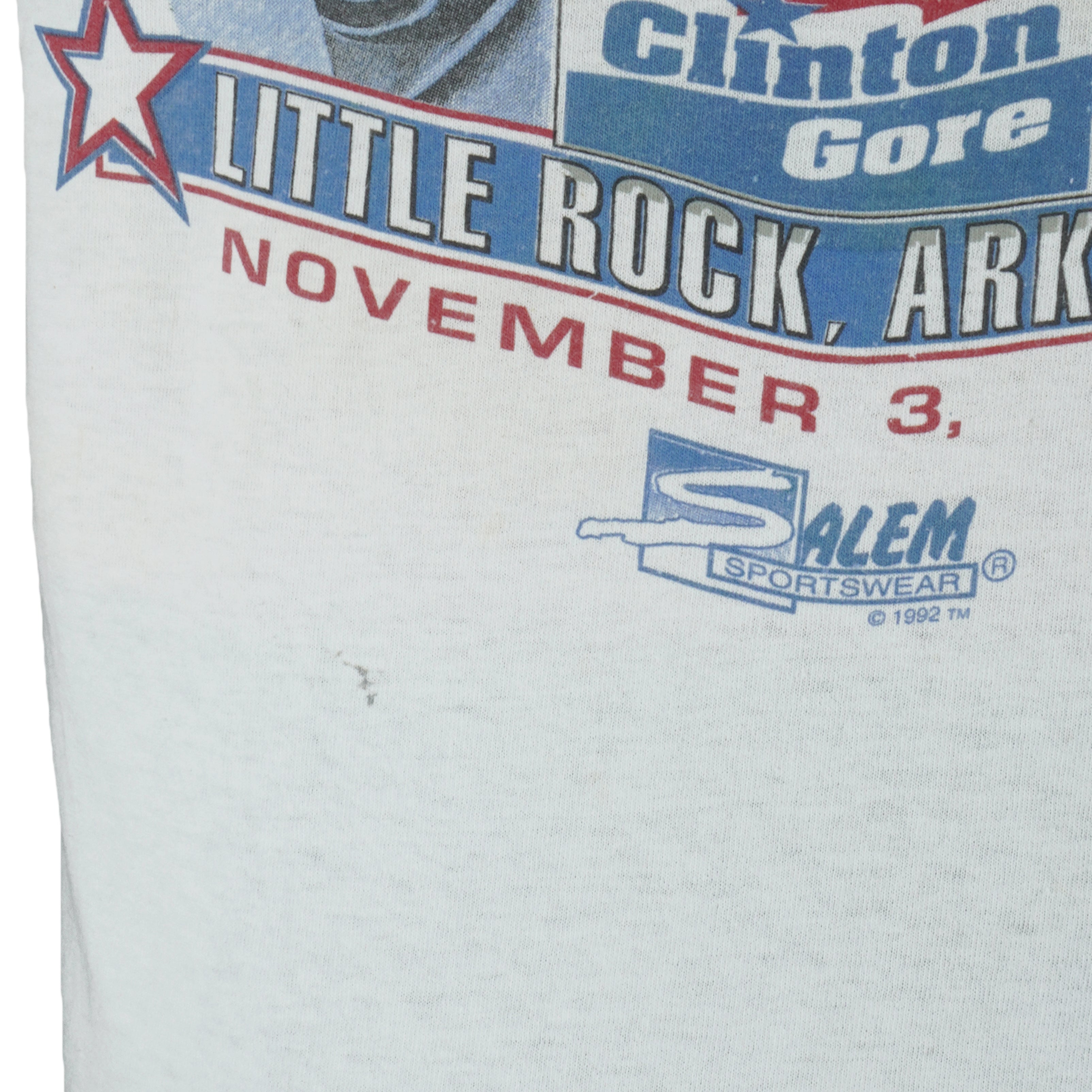 Vintage (Salem) - Clinton/Gore Presidential Election "Clinton Wins!" T-Shirt 1992 Large