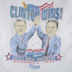 Vintage (Salem) - Clinton/Gore Presidential Election "Clinton Wins!" T-Shirt 1992 Large