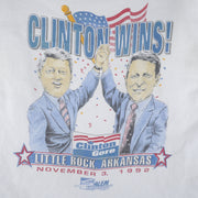 Vintage (Salem) - Clinton/Gore Presidential Election "Clinton Wins!" T-Shirt 1992 Large
