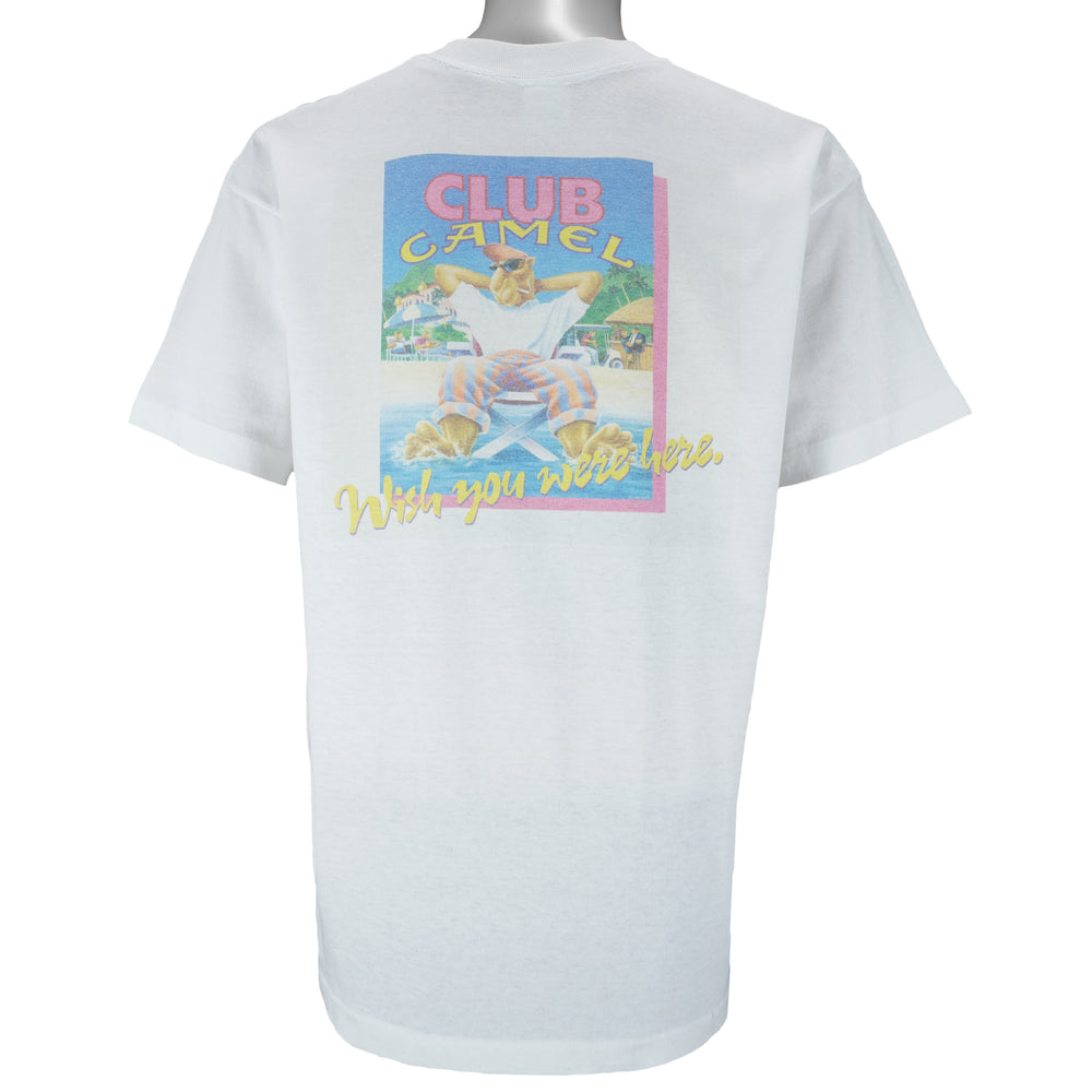 Vintage (Camel) - Beach Club Wish You Were Here T-Shirt 1990s X-Large