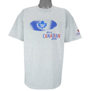 NHL (Gildan) - Toronto Maple Leafs It's A Canadian Game Molson T-Shirt 1990s X-Large