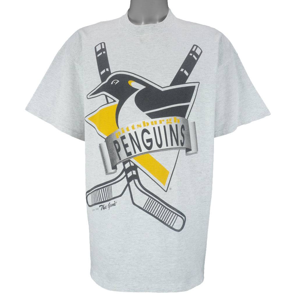 NHL (The Game) - Pittsburgh Penguins Hockey Sticks T-Shirt 1993 X-Large