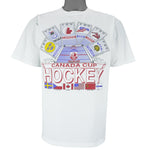 NHL (Waves) - Canada Cup Hockey Sweden, CSFR, USA, USSR & Finland T-Shirt 1991 Medium Vintage Retro