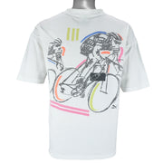 Puma - Cycling Big Logo Single Stitch T-Shirt 1990s Medium Vintage Retro