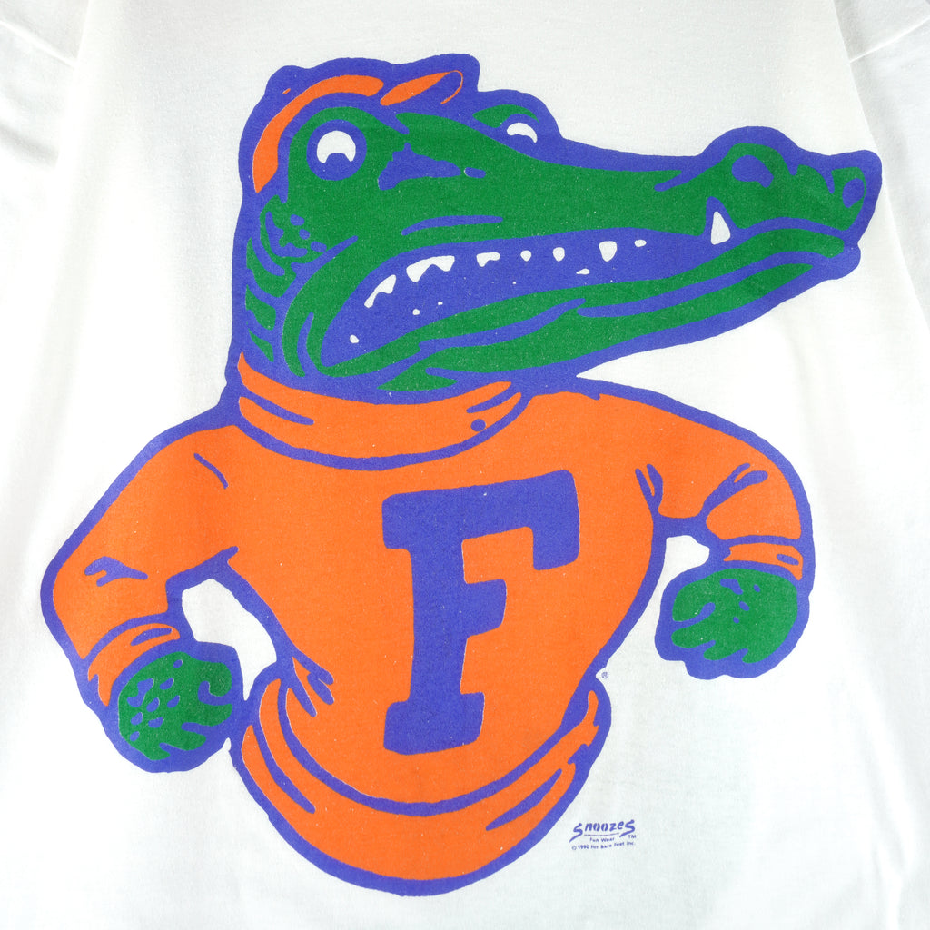 NCAA (Snoozes) - Florida Gators T-Shirt 1990 X-Large Vintage Retro Football College