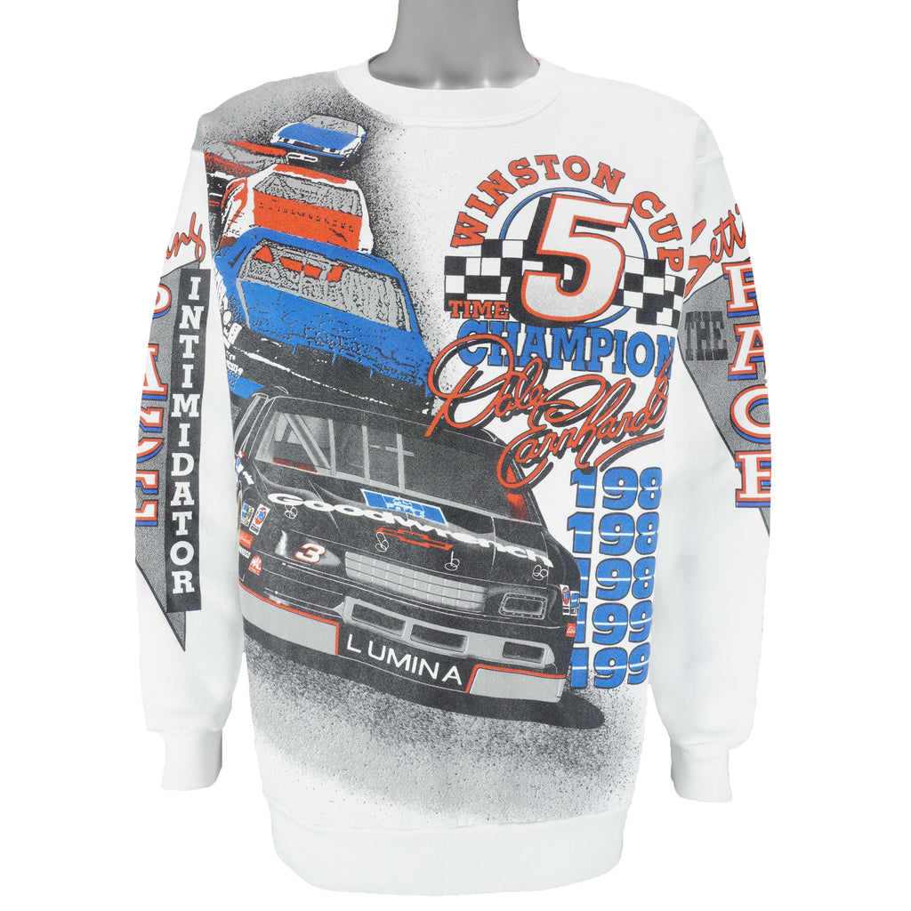 NASCAR (Chase) - Dale 5 Time Winston Cup Champions AOP Sweatshirt 1991 Large