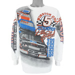 NASCAR - Dale 5 Time Winston Cup Champs All Over Print Deadstock Sweatshirt 1991 Large