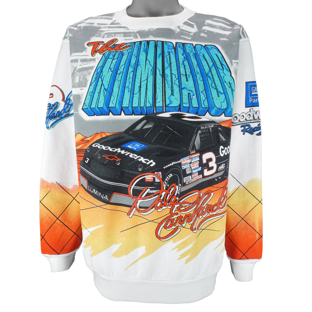 NASCAR - Dale Earnhardt The Intimidator All Over Print Sweatshirt 1990s Large