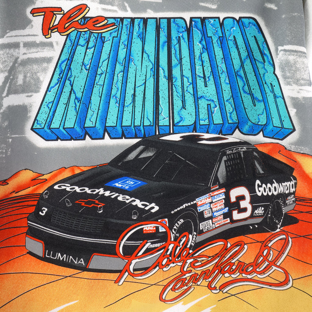 NASCAR - Dale Earnhardt The Intimidator All Over Print Sweatshirt 1990s Large