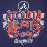 MLB (Nutmeg) - Atlanta Braves Big Logo T-Shirt 1990 Large Vintage Retro Baseball