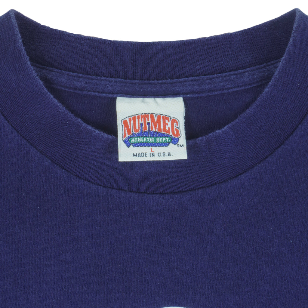 MLB (Nutmeg) - Atlanta Braves Big Logo T-Shirt 1990 Large Vintage Retro Baseball