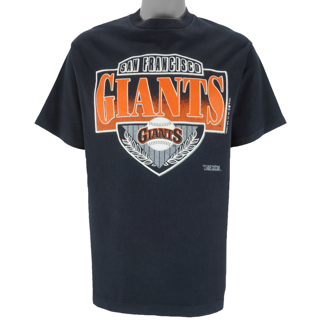 MLB (Trench) - San Francisco Giants Spell-Out T-Shirt 1992 Large Vintage Retro Baseball