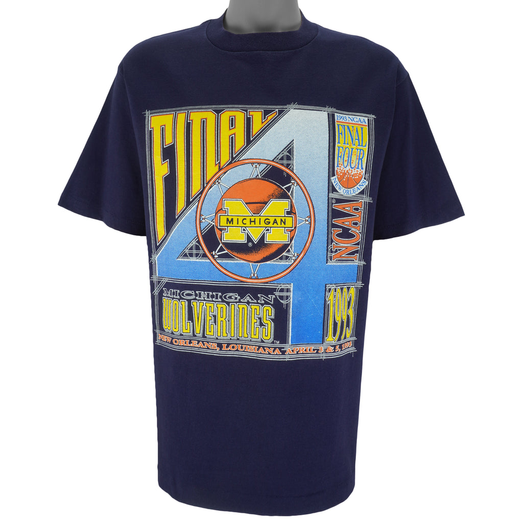NCAA (Competitor) - Michigan Wolverines Basketball Final Four T-Shirt 1993 Large Vintage Retro Basketball