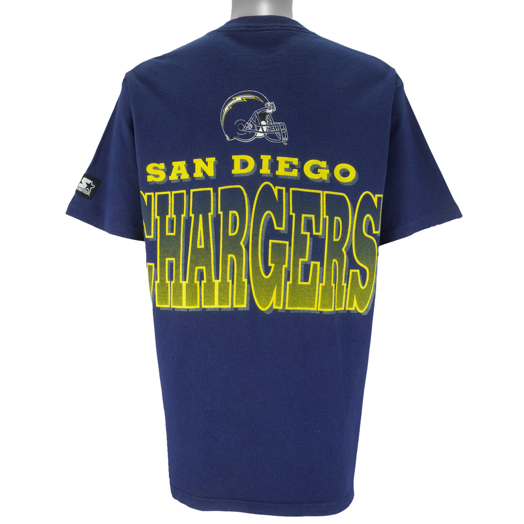 Starter - San Diego Chargers Helmet Spell-Out T-Shirt 1995 Large vintage Retro Football