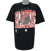 NBA (Carl Banks) - Portland Trail Blazers Single Stitch T-Shirt 1990s XX-Large Vintage Retro Basketball