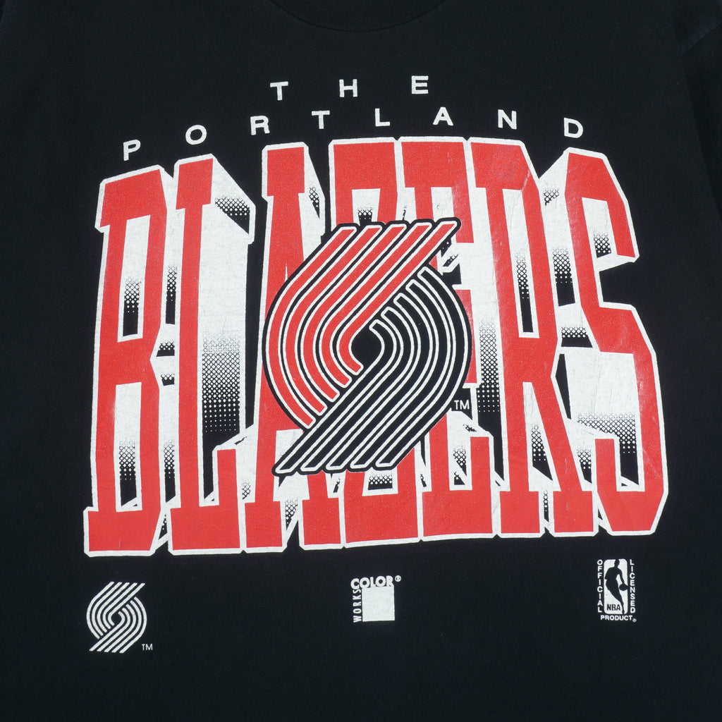NBA (Carl Banks) - Portland Trail Blazers Single Stitch T-Shirt 1990s XX-Large Vintage Retro Basketball