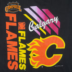 NHL (Softwear) - Calgary Flames Single Stitch T-Shirt 1991 Large Vintage Retro Hockey