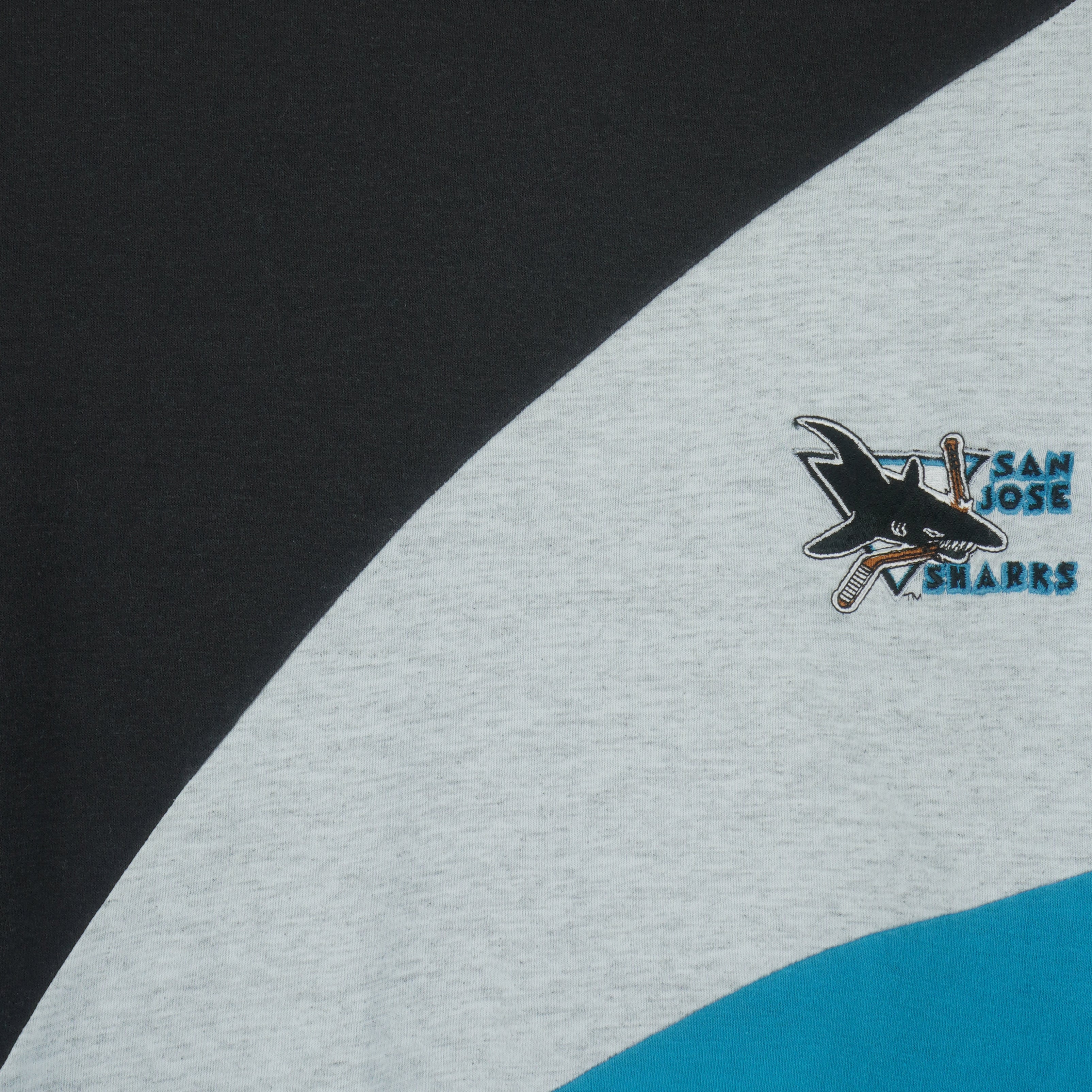 NHL (Hummer) - San Jose Sharks Big Logo T-Shirt 1990s Medium Vintage Retro Hockey