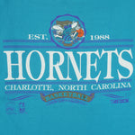 NBA (Trench) - Charlotte Hornets T-Shirt 1992 Large vintage Retro Basketball