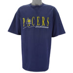 NBA (Logo 7) - Indiana Pacer Embroidered T-Shirt 1990s X-Large