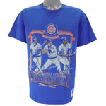 MLB (Nutmeg) - Cubs Triple Threat Mark Grace, Ryne Sandberg and Andre Dawson T-Shirt 1992 Large