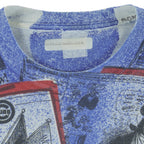 MLB (Front Pages) - Chicago Cubs Rise Again All Over Print T-Shirt 1990s X-Large Vintage Retro Baseball