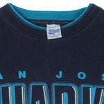 NHL (Salem) - San Jose Sharks Roll Em Ups T-Shirt 1990s X-Large Vintage Retro Hockey