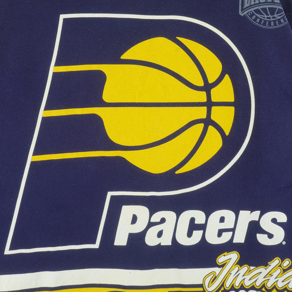 NBA (Salem) - Indiana Pacers All Over Print T-Shirt 1990s X-Large Vintage Retro Basketball