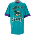 NHL (Soft Wear) - San Jose Sharks Underlayer Single Stitch T-Shirt 1992 X-Large Vintage Retro Hockey