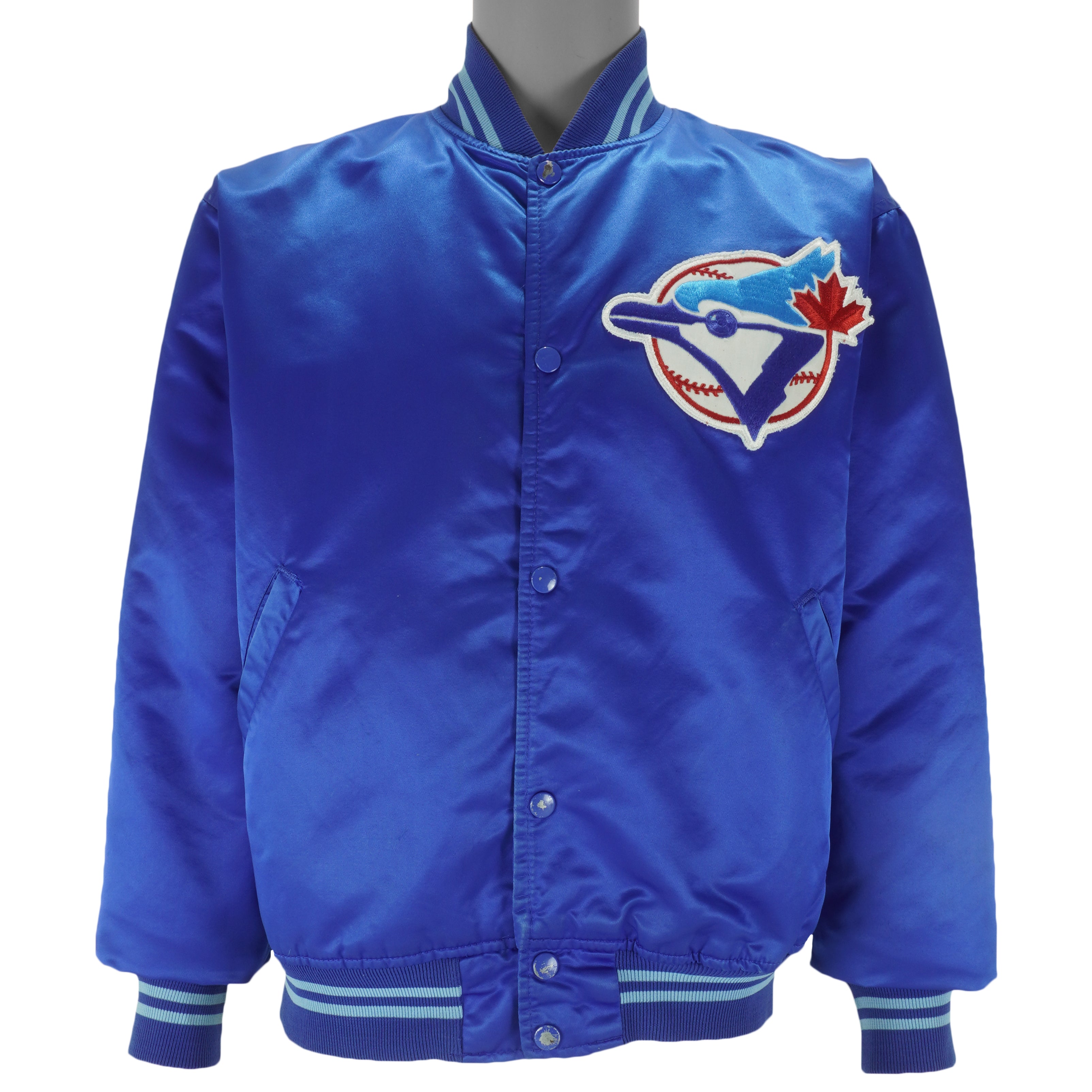 Starter - Toronto Blue Jays Diamond Collection Satin Jacket 1990s Large Vintage Retro Baseball
