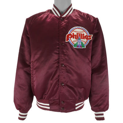 MLB (Locker Line) - Philadelphia Phillies Satin Jacket 1990s Medium