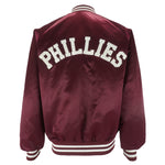 MLB (Locker Line) - Philadelphia Phillies Satin Jacket 1990s Medium Vintage Retro Baseball