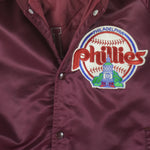 MLB (Locker Line) - Philadelphia Phillies Satin Jacket 1990s Medium Vintage Retro Baseball