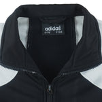 Adidas - Black And White Big Spell-Out Track Jacket 1990s Medium Vintage Retro