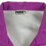 Puma - Grey & Pink Colorblock Windbreaker 1990s X-Large Vintage Retro