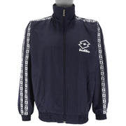 Lotto - Blue Taped-Logo Jacket 1990s Large Vintage Retro