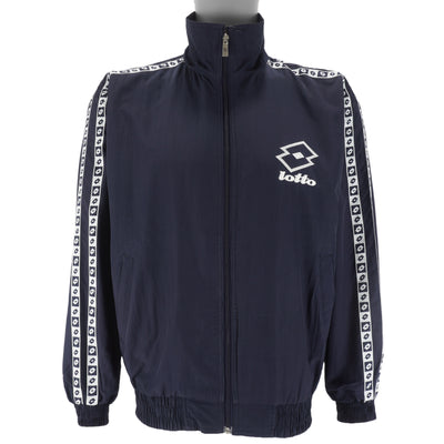 Lotto - Blue Taped-Logo Jacket 1990s Large