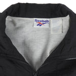 Reebok - Black & Blue Graphic Zip-Up Windbreaker 1990s Large Vintage Retro