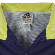 Adidas - Blue Embroidered Windbreaker 1990s Large Vintage Retro