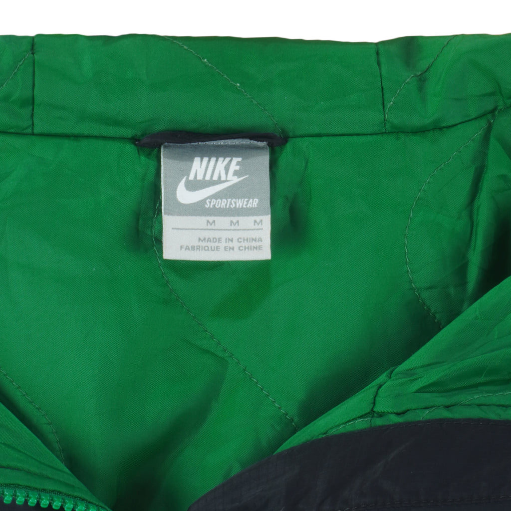 Nike - Black & Green Embroidered Vest 2000s Medium Vintage Retro