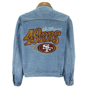 NFL (Pro Elite) - San Francisco 49ers Denim Jacket 1990s Medium Vintage Retro Football 