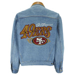 NFL (Pro Elite) - San Francisco 49ers Denim Jacket 1990s Medium Vintage Retro Football 