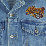NFL (Pro Elite) - San Francisco 49ers Denim Jacket 1990s Medium Vintage Retro Football 