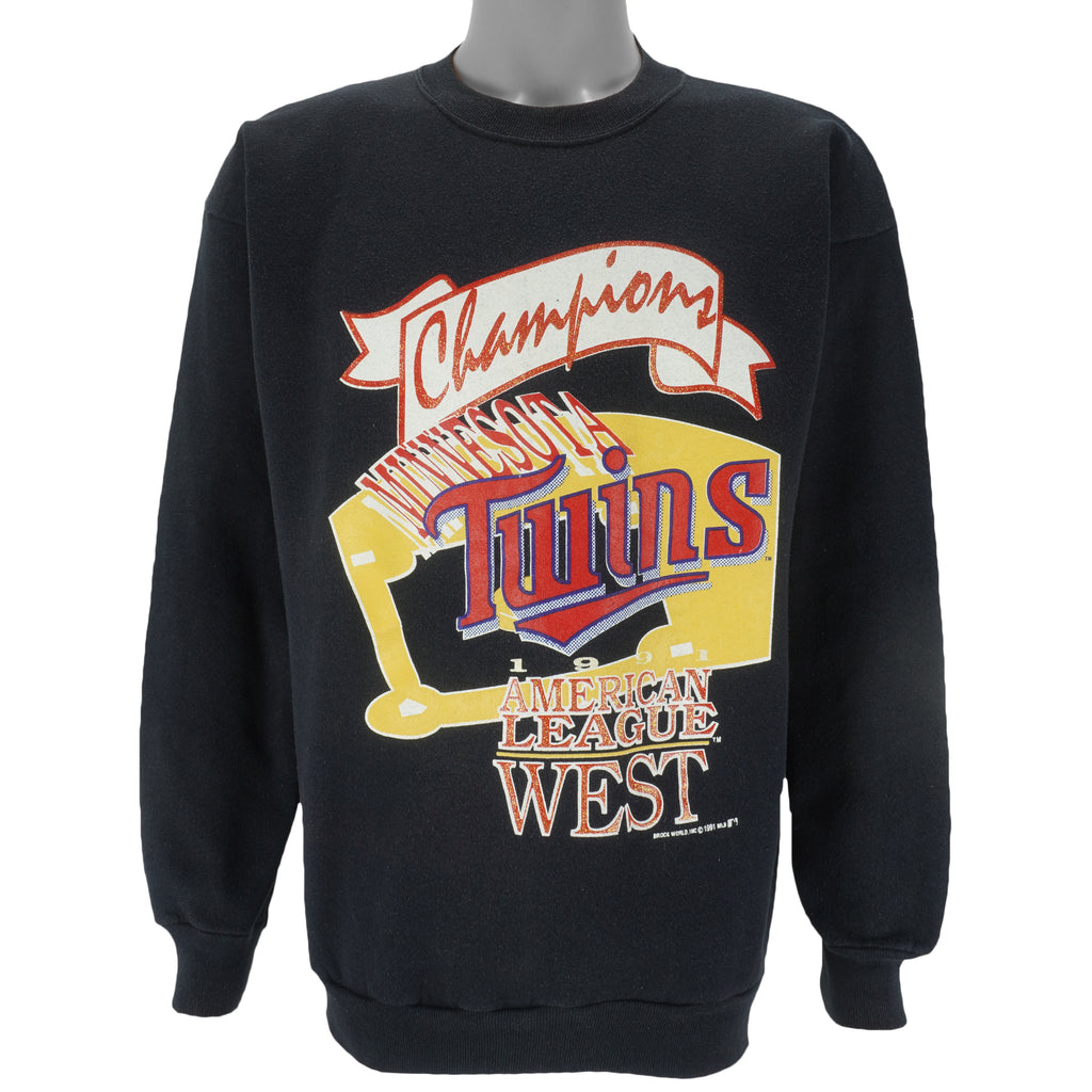 MLB (Velva Sheen) - Minnesota Twins World Champions Sweatshirt 1991 Large