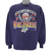 MLB (Logo 7) - Minnesota Twins World Champions Series Sweatshirt 1991 Large Vintage Retro Baseball